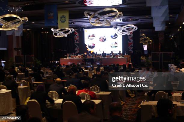 General view of the congress hall during the 53rd Annual Football Association of Malaysia Congress on March 25, 2017 in Kuala Lumpur, Malaysia.