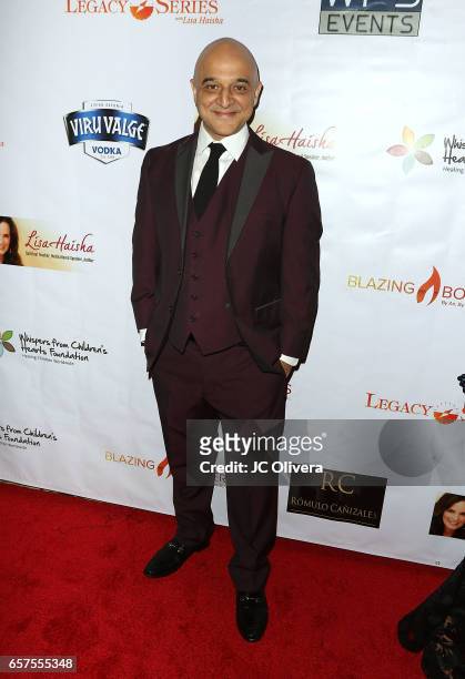 Recording artist Omar Akram attends Whispers from Children's Hearts Foundation's 3rd Legacy Charity Gala at Casa Del Mar on March 24, 2017 in Santa...