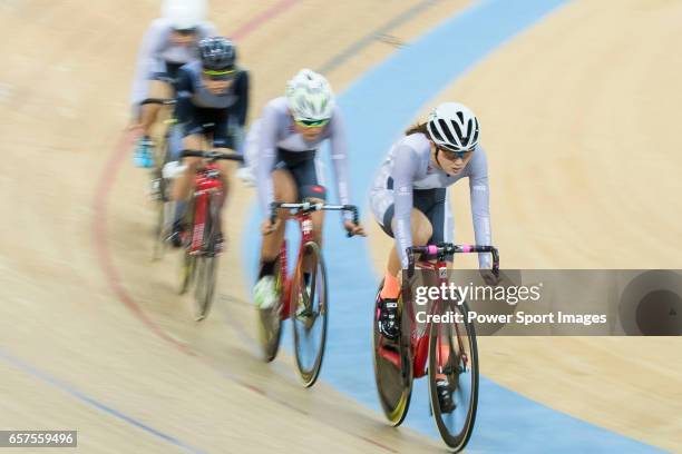 Yang Qianyu of the IND competes in Women Elite - Omnium II Tempo Race during the 2017 Hong Kong Track Cycling National Championship on March 25, 2017...