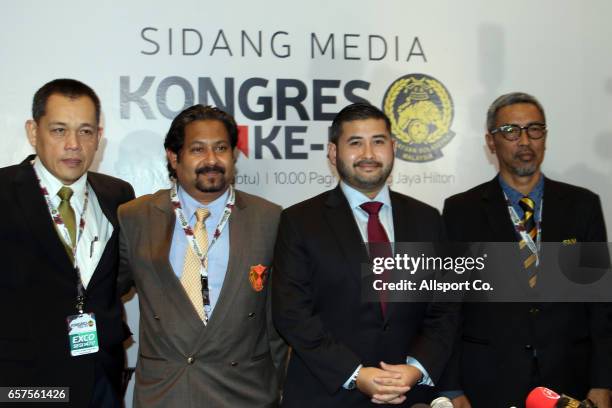 The Football Association of Malaysia President Tunku Ismail Sultan Ibrahim , FAM Deputy President Datuk Yusoff Mahali , FAM Secretary General Datuk...