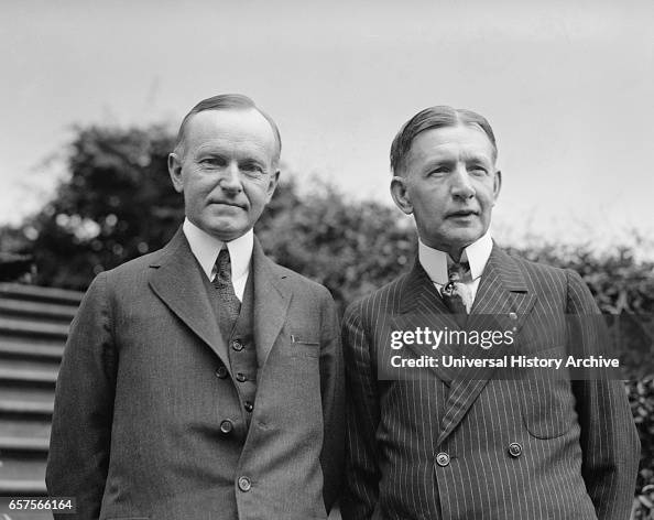 U.S. President Calvin Coolidge and U.S. Vice Presidential Nominee Charles Dawes, Washington DC, July 1924