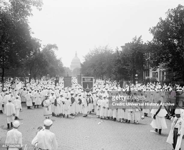 Ku Klux Klan Parade, Washington DC, USA, National Photo Company, August 1925.