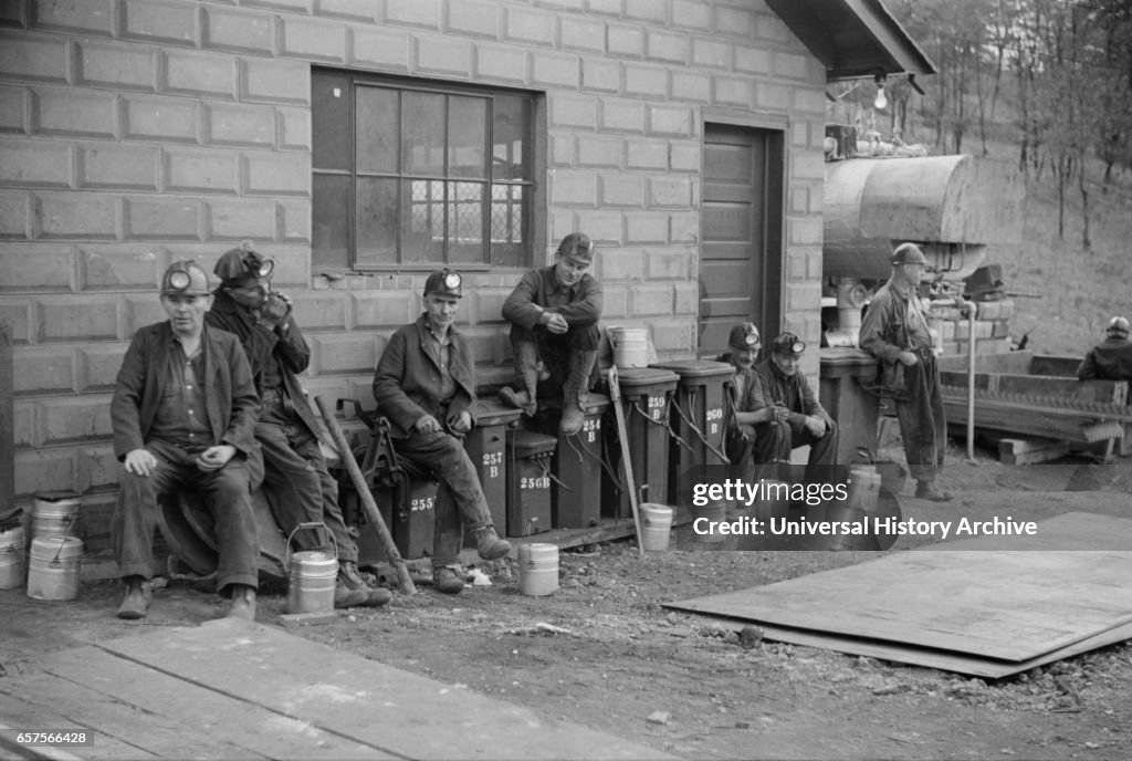 Coal Miners on Lunch Break, Maidsville, West Virginia, September 1938