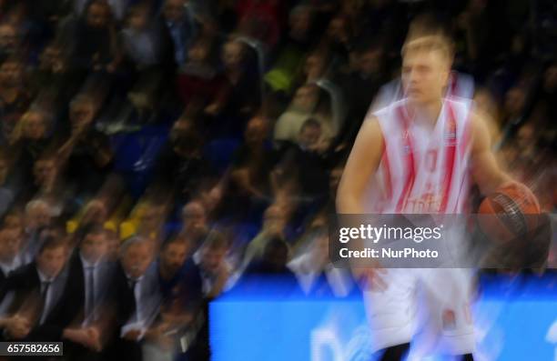 Nate Wolters during the match between FC Barcelona and Crvena Zvezda, corresponding to the week 28 of the Euroleague basketball, on 24 march 2017.