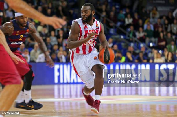 Charles Jenkins during the match between FC Barcelona and Crvena Zvezda, corresponding to the week 28 of the Euroleague basketball, on 24 march 2017.