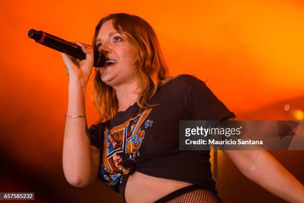Tove Lo performs live on stage at Audio Club on March 24, 2017 in Sao Paulo, Brazil.