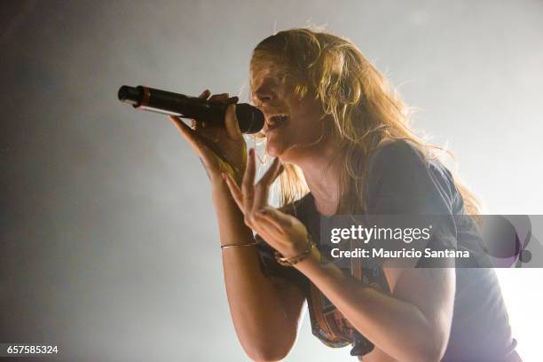 Tove Lo performs live on stage at Audio Club on March 24, 2017 in Sao Paulo, Brazil.