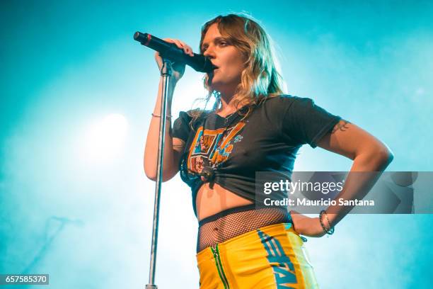 Tove Lo performs live on stage at Audio Club on March 24, 2017 in Sao Paulo, Brazil.