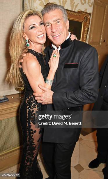 Lisa Tchenguiz and Steve Varsano attend Lisa Tchenguiz's party hosted by Fatima Maleki in Mayfair on March 24, 2017 in London, England.