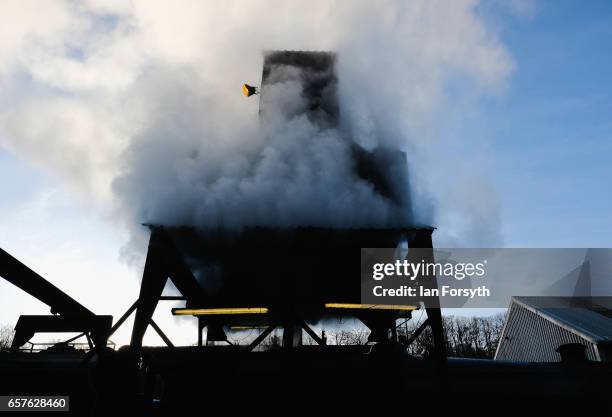 The steam locomotive Royal Scot is prepared in Grosmont engine sheds ahead of running between Grosmont and Pickering on the North Yorkshire Moors...