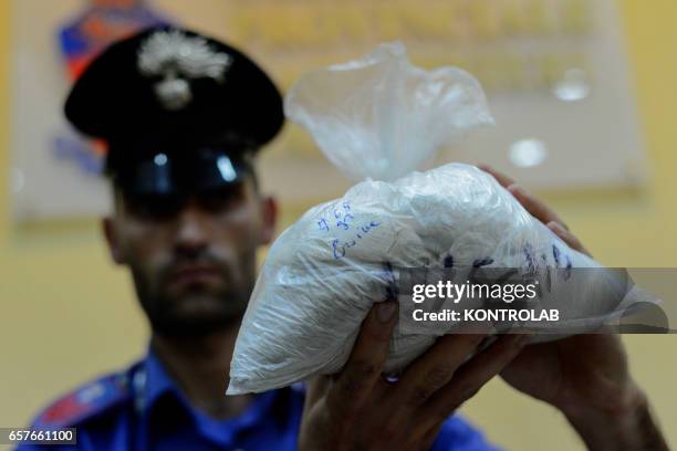 The Naples Police operation, seizure,9 kilograms heroin, 2 kilograms pure cocaine, 28 kilograms hashish, 2 kilograms marijuana, 4 kilograms ecstasy...