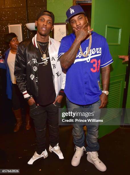 Jadarius Jenkins and Young Jeezy attend Jeezy In Concert at The Tabernacle on March 22, 2017 in Atlanta, Georgia.