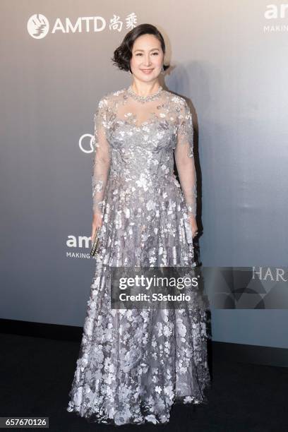 Pansy Ho poses at the red carpet at the amfAR Hong Kong 2017 on March 25, 2017 in Hong Kong, Hong Kong.