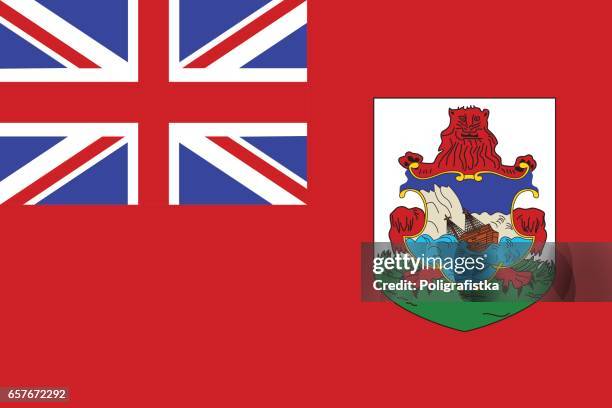 flag of bermuda - bermuda flag stock illustrations