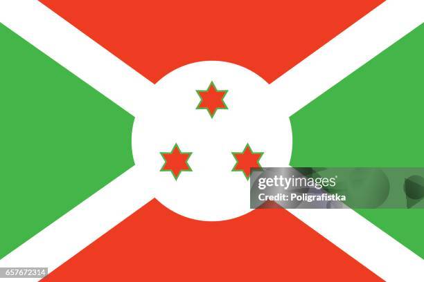 flag of burundi - eastern african tribal culture stock illustrations