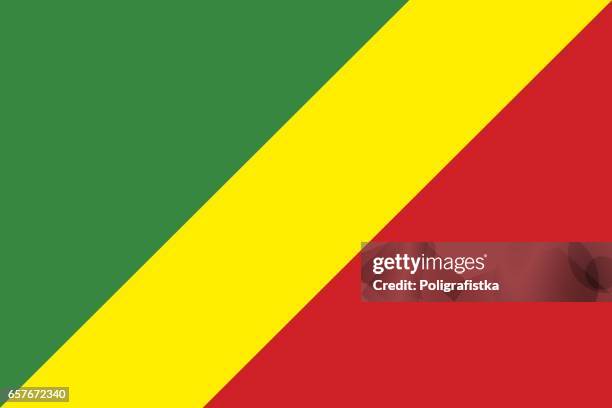 コンゴの国旗 - コンゴ共和国点のイラスト素材／クリップアート素材／マンガ素材／アイコン素材