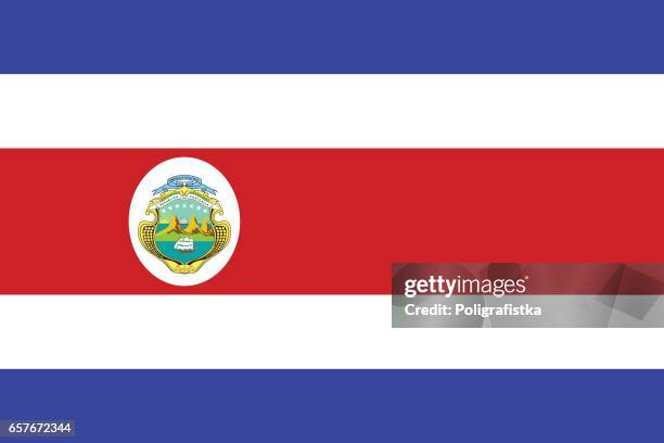 flag of costa rica - costa rica flag stock illustrations