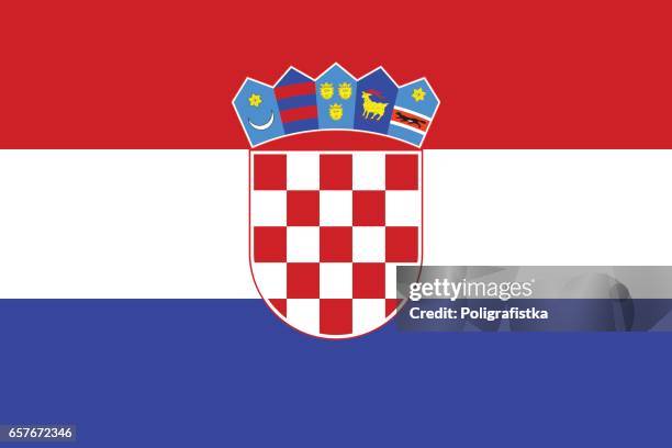 ilustrações de stock, clip art, desenhos animados e ícones de flag of croatia - bandeira da croácia