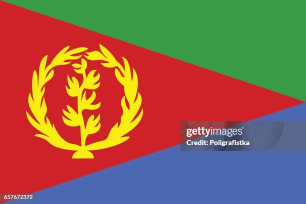 flag of eritrea - eritrea flag stock illustrations