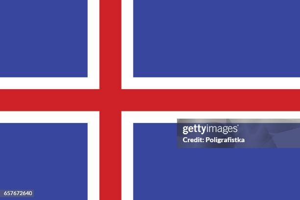 flag of iceland - icelandic flag stock illustrations