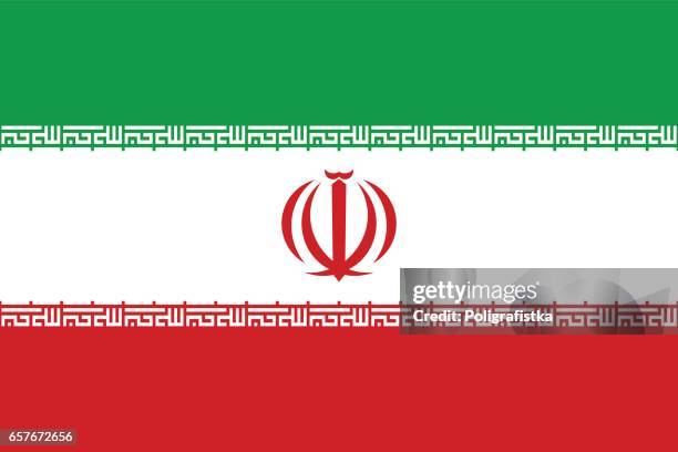 flag of iran - flag stock illustrations