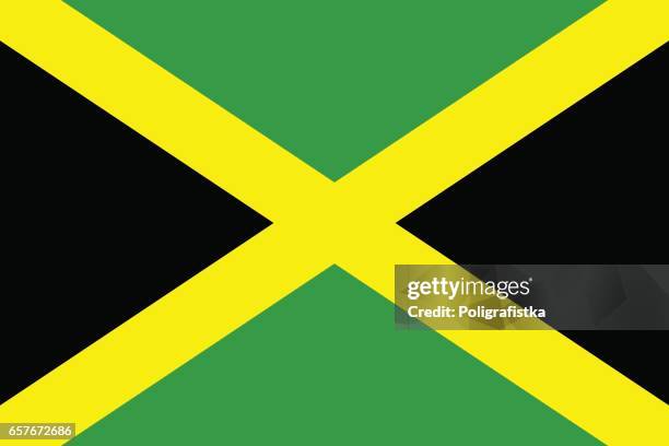 flagge von jamaica - jamaica flag stock-grafiken, -clipart, -cartoons und -symbole