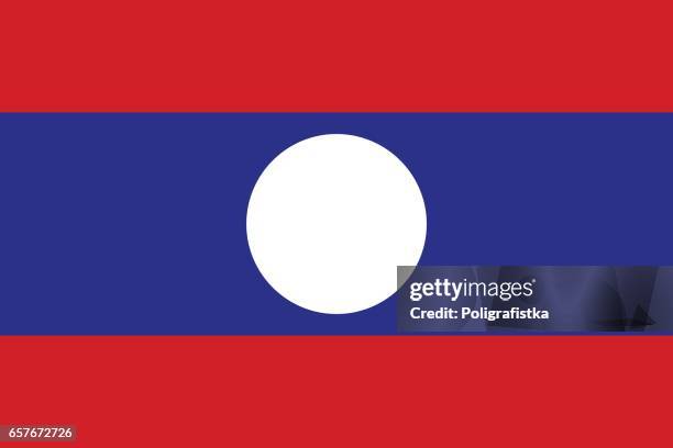 flag of laos - laos culture stock illustrations