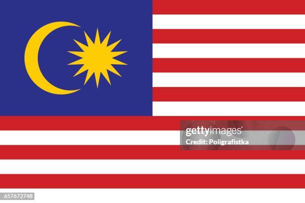 flag of malaysia - malaysia flag stock illustrations