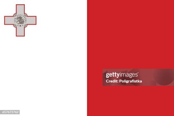 flag of malta - malta culture stock illustrations