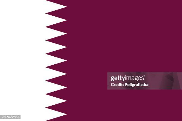 flag of qatar - qatar stock illustrations