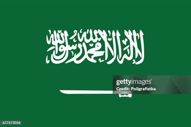 flag of saudi arabia - country geographic area stock illustrations