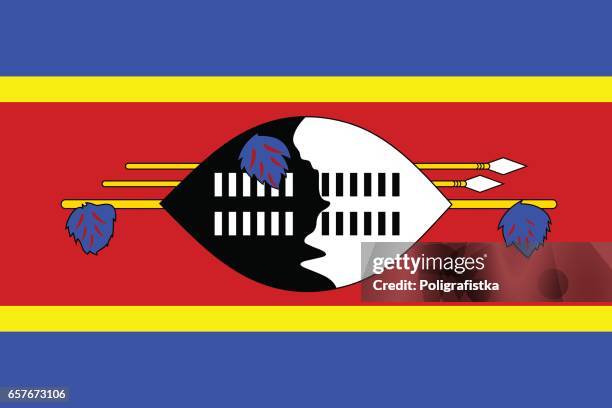 bildbanksillustrationer, clip art samt tecknat material och ikoner med flagga av swaziland - swaziland