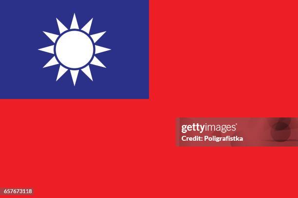 ilustrações, clipart, desenhos animados e ícones de bandeira de taiwan  - bandeira de taiwan