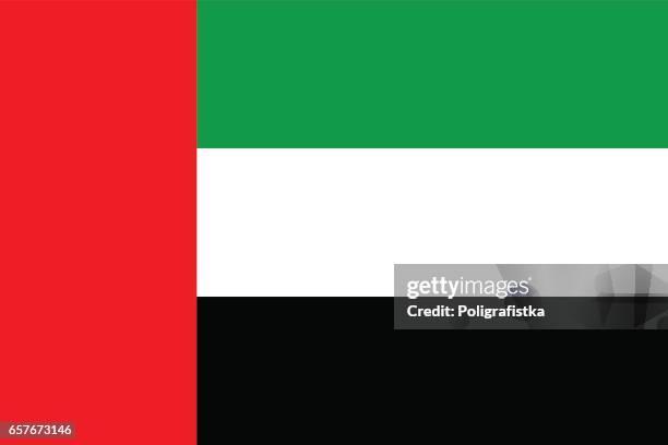flag of united arab emirates - uae flag stock illustrations