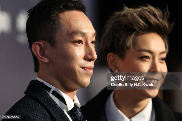 Harris Chan and Tiffany Chan attend the amfAR Hong Kong Gala 2017 at Shaw Studios on March 25, 2017 in Hong Kong, Hong Kong.