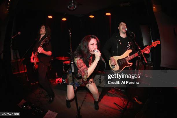 Vocalist ZouZou Mansour and Soraia perform at Berlin on March 24, 2017 in New York City.