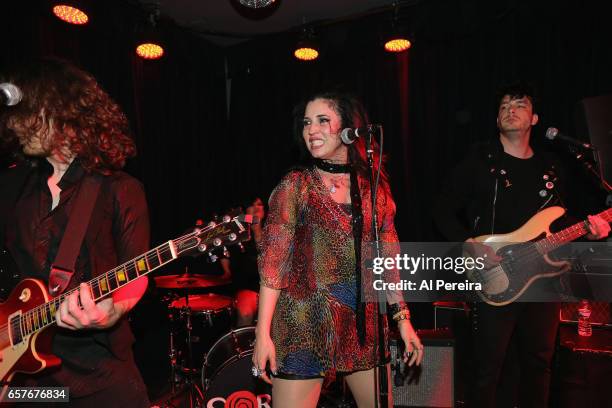 Vocalist ZouZou Mansour and Soraia perform at Berlin on March 24, 2017 in New York City.