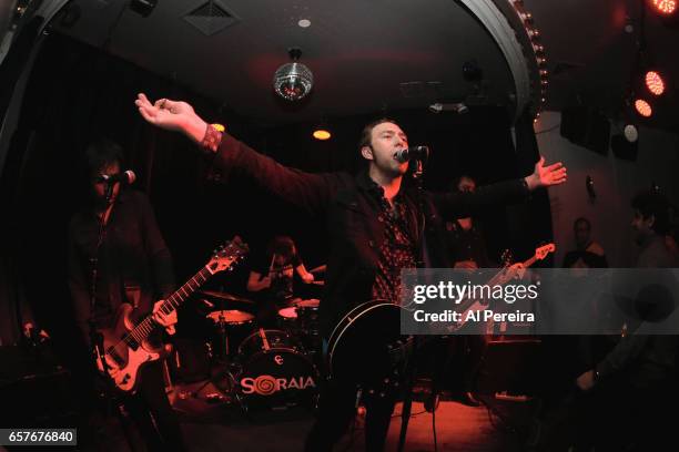 Kurt Baker and The Kurt Baker Combo perform at Berlin on March 24, 2017 in New York City.