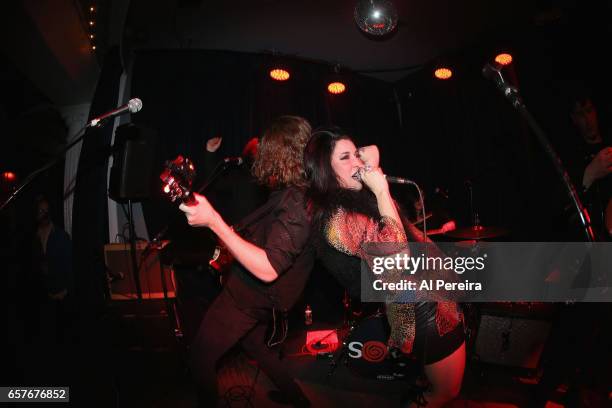 Vocalist ZouZou Mansour and Soraia perform at Berlin on March 24, 2017 in New York City.