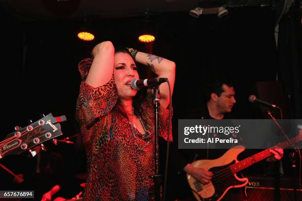 Vocalist ZouZou Mansour and Soraia perform at Berlin on March 24, 2017 in New York City.