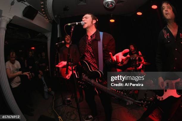 Kurt Baker and The Kurt Baker Combo perform at Berlin on March 24, 2017 in New York City.