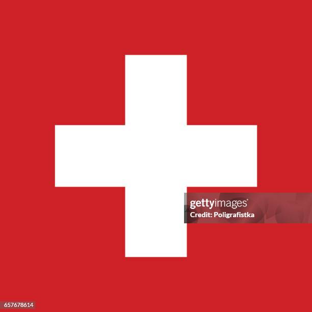 flag of switzerland - swiss flag stock illustrations