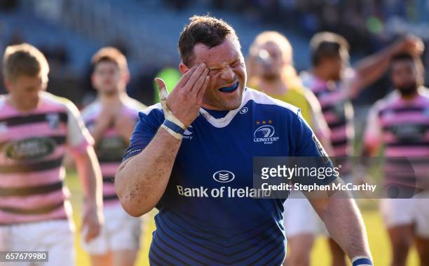 Dublin , Ireland - 25 March 2017; Mike Ross of Leinster following the Guinness PRO12 Round 18 game between Leinster and Cardiff Blues at RDS Arena in...