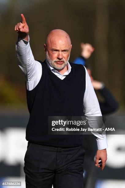 Uwe Rosler head coach / manager of Fleetwood Town during the Sky Bet League One match between Bury and Fleetwood Town at Gigg Lane on March 25, 2017...