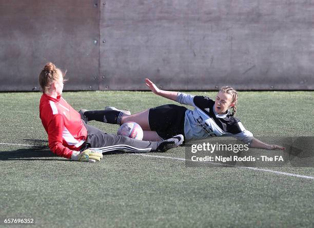 Hall Road Rangers in action against Dynamo Chicken Kiev during the FA People's Cup Semi Finalson March 25, 2017 in Leeds, England.