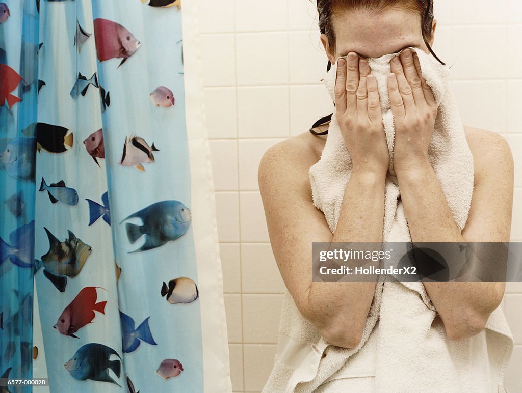 Woman Drying after Shower