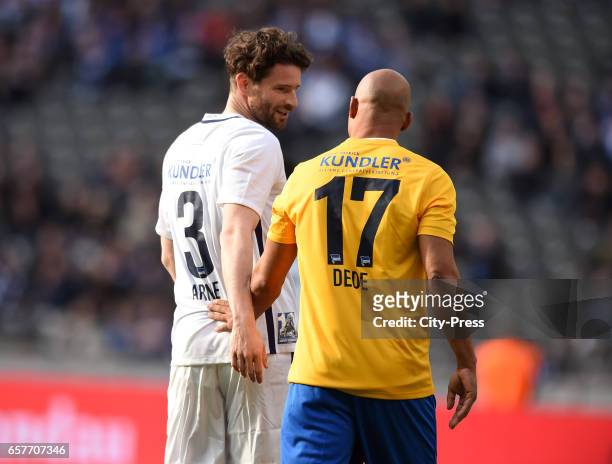 Arne Friedrich and Dede during the farewell match of Marcelinho on march 25, 2017 in Berlin, Germany.