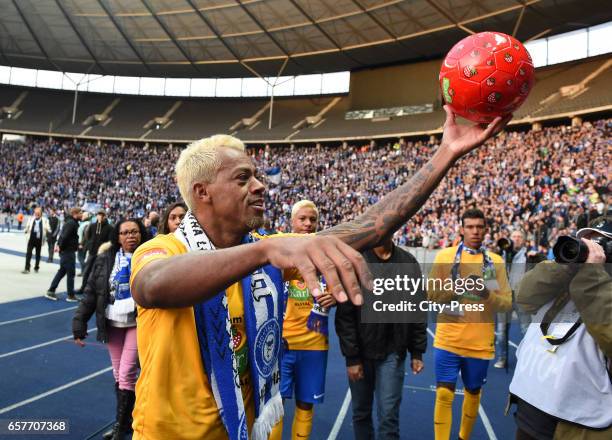 Marcelinho after his farewell match on march 25, 2017 in Berlin, Germany.