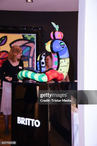 The Neo-Pop-Art of artist Romero Britto presented by Galery Mensing on March 25, 2017 in Berlin, Germany.