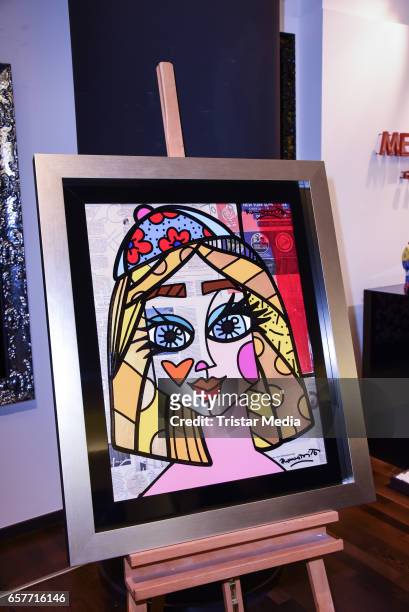 The Neo-Pop-Art of artist Romero Britto presented by Galery Mensing on March 25, 2017 in Berlin, Germany.